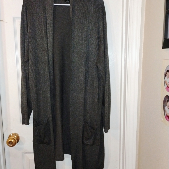 🎅Love Ryan Black Open Front Cardigan PTP 28" - Picture 3 of 3